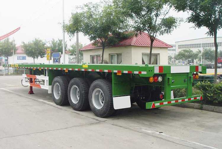 3 Axle Flatbed Semi Truck Trailer-1