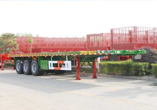 3 Axle Flatbed Semi Truck Trailer