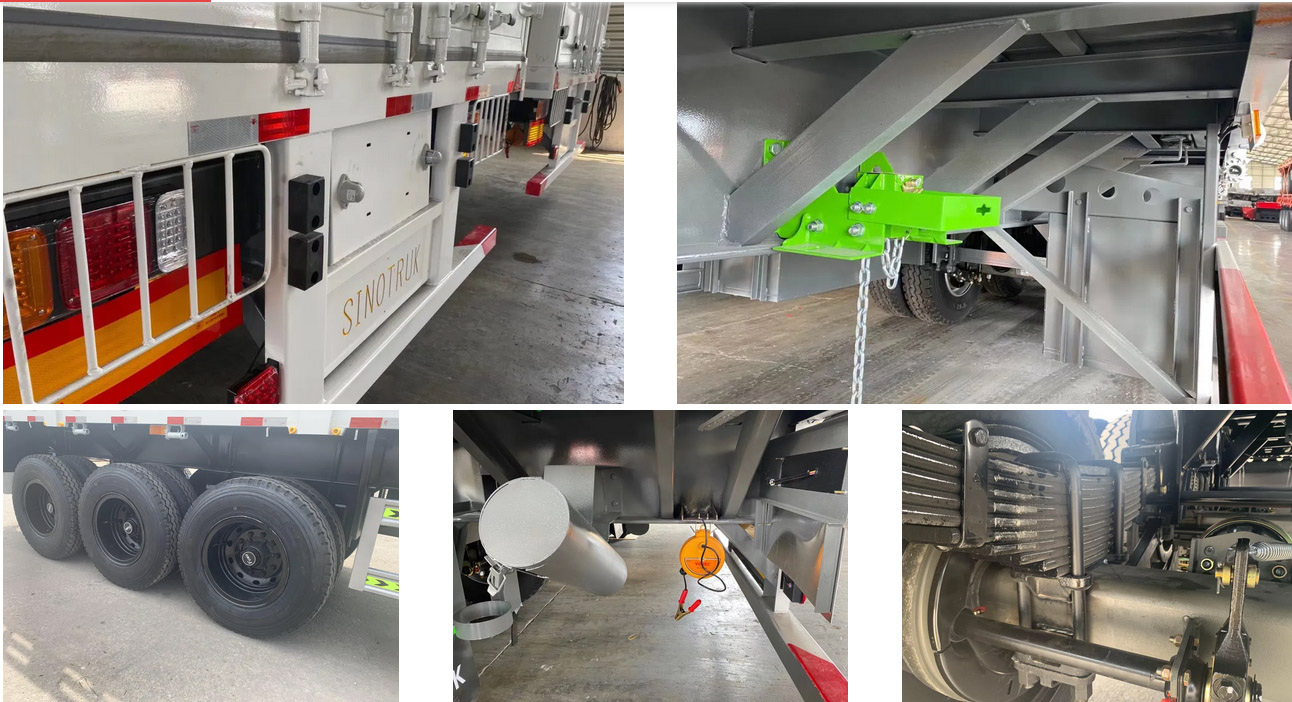 3 Axle Cargo Fence Truck Trailer for Cattle Cargo Transport--1